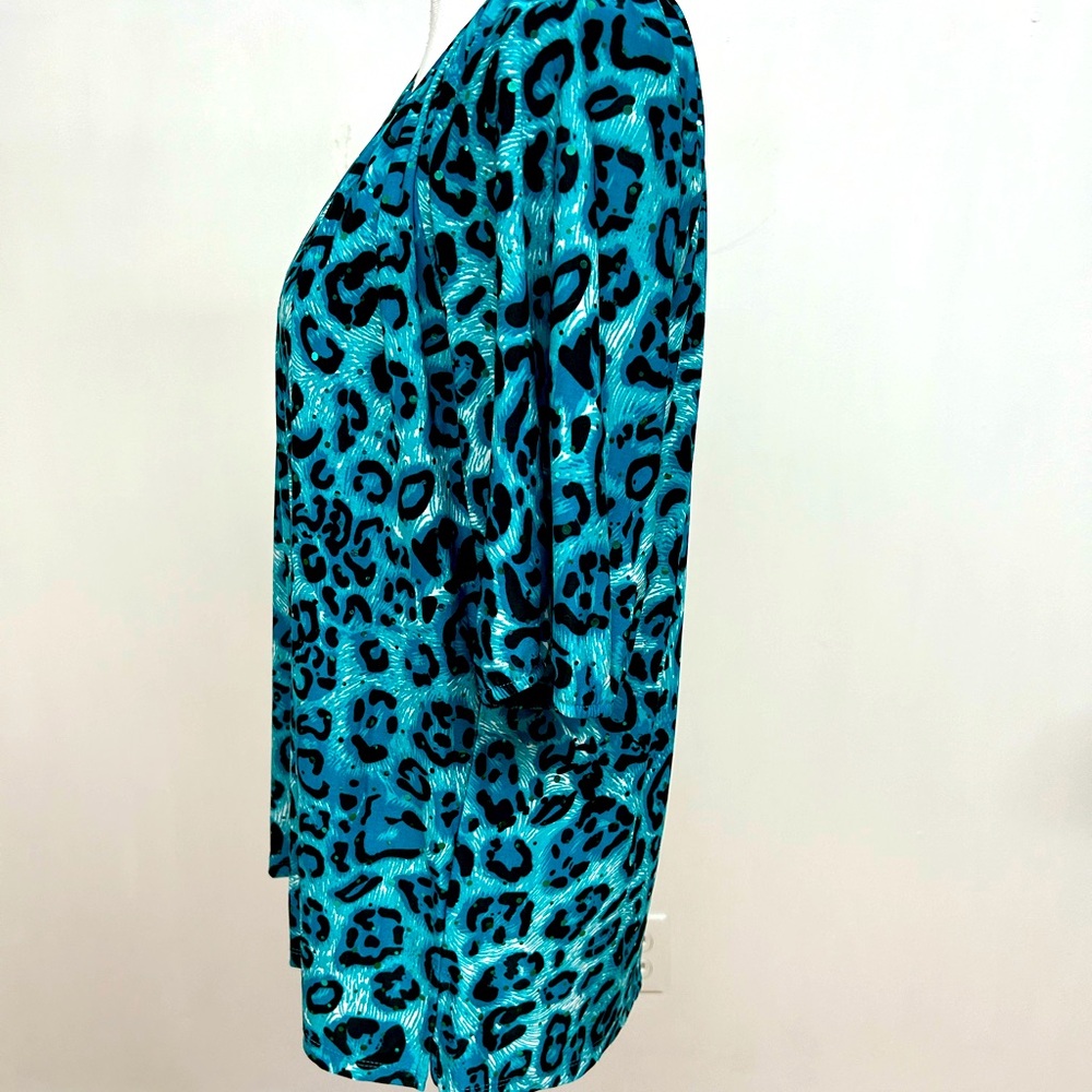 NWOT. Rebecca Malone Sequined Blouse Size XL - Picture 3 of 8